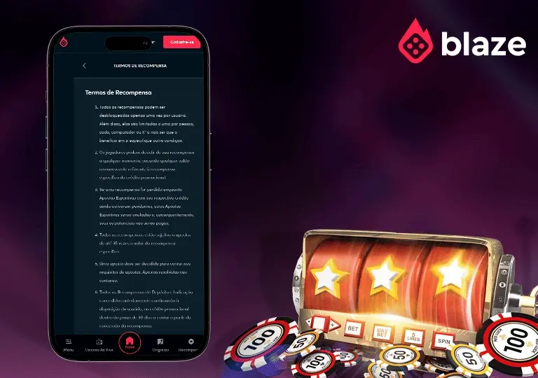 blaze como usar bônus