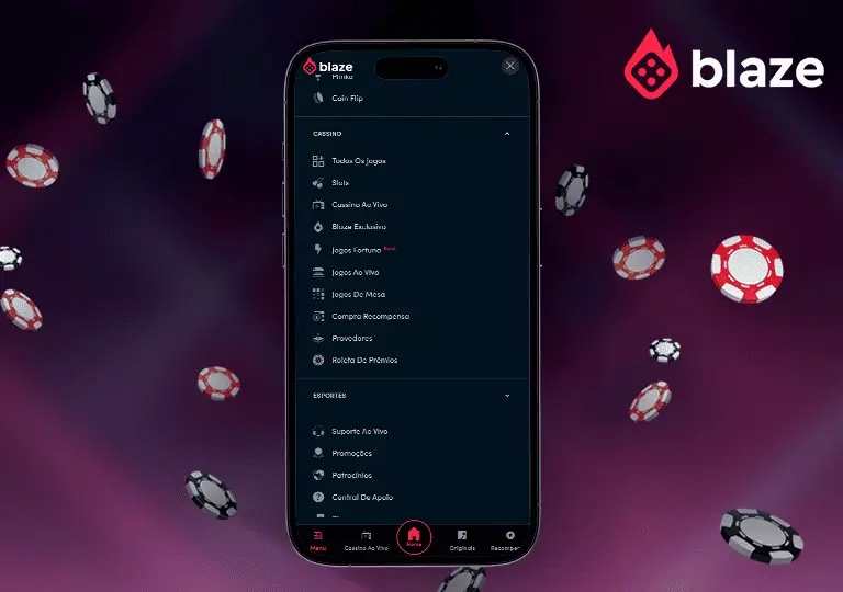 blaze depósitos e saques